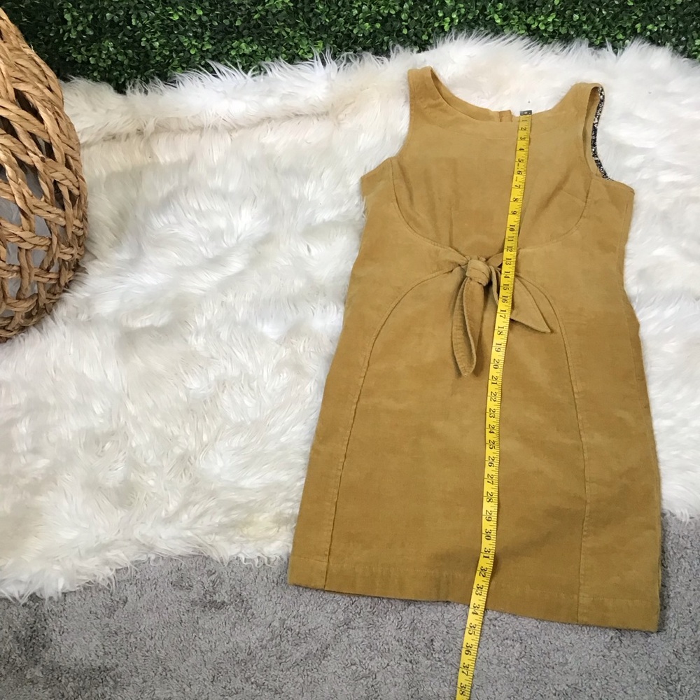 NWOT Anthropologie HOLDING‎ HORSES Mustard corduroy Midi Dress - Picture 7 of 7
